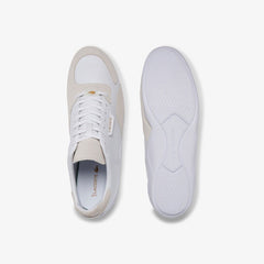 Mens   Hapona Leather and Suede Sneakers | Lacoste White/White • 21G