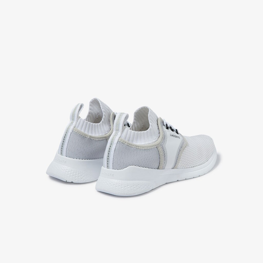 Womens Wo  LT Sense Reflective Textile Sneakers | Lacoste White/Light Grey • 14X