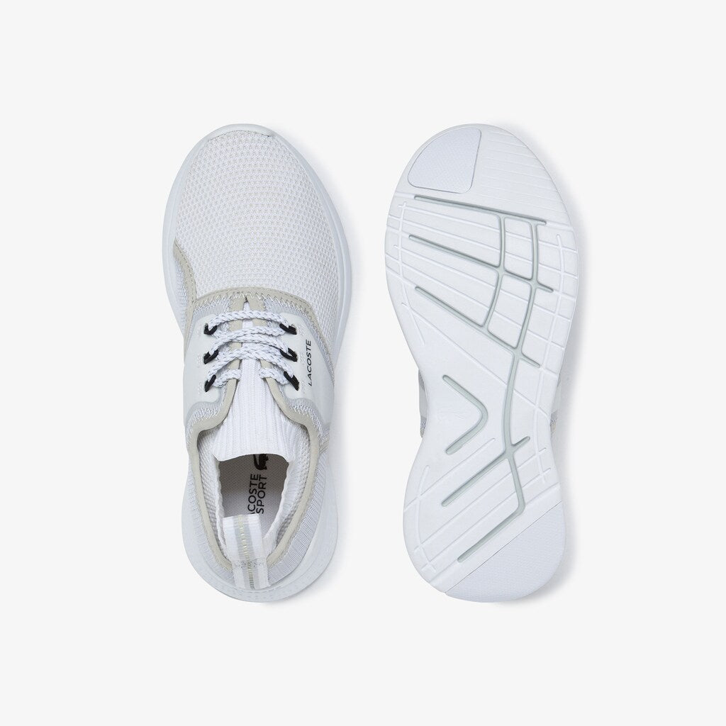 Womens Wo  LT Sense Reflective Textile Sneakers | Lacoste White/Light Grey • 14X
