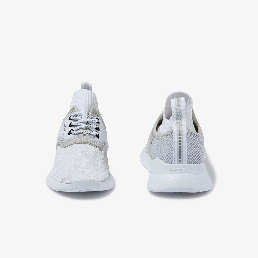 Womens Wo  LT Sense Reflective Textile Sneakers | Lacoste White/Light Grey • 14X