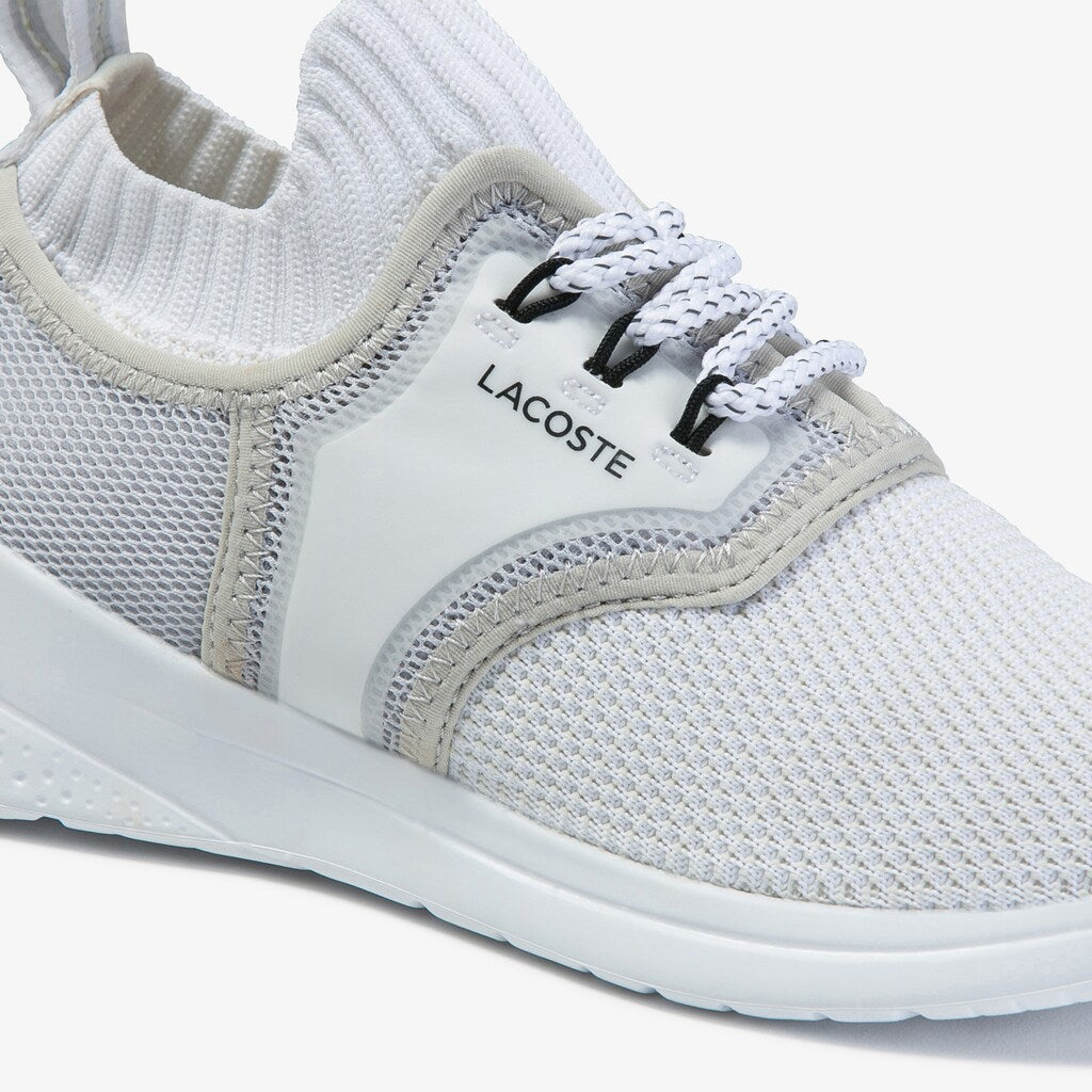 Womens Wo  LT Sense Reflective Textile Sneakers | Lacoste White/Light Grey • 14X