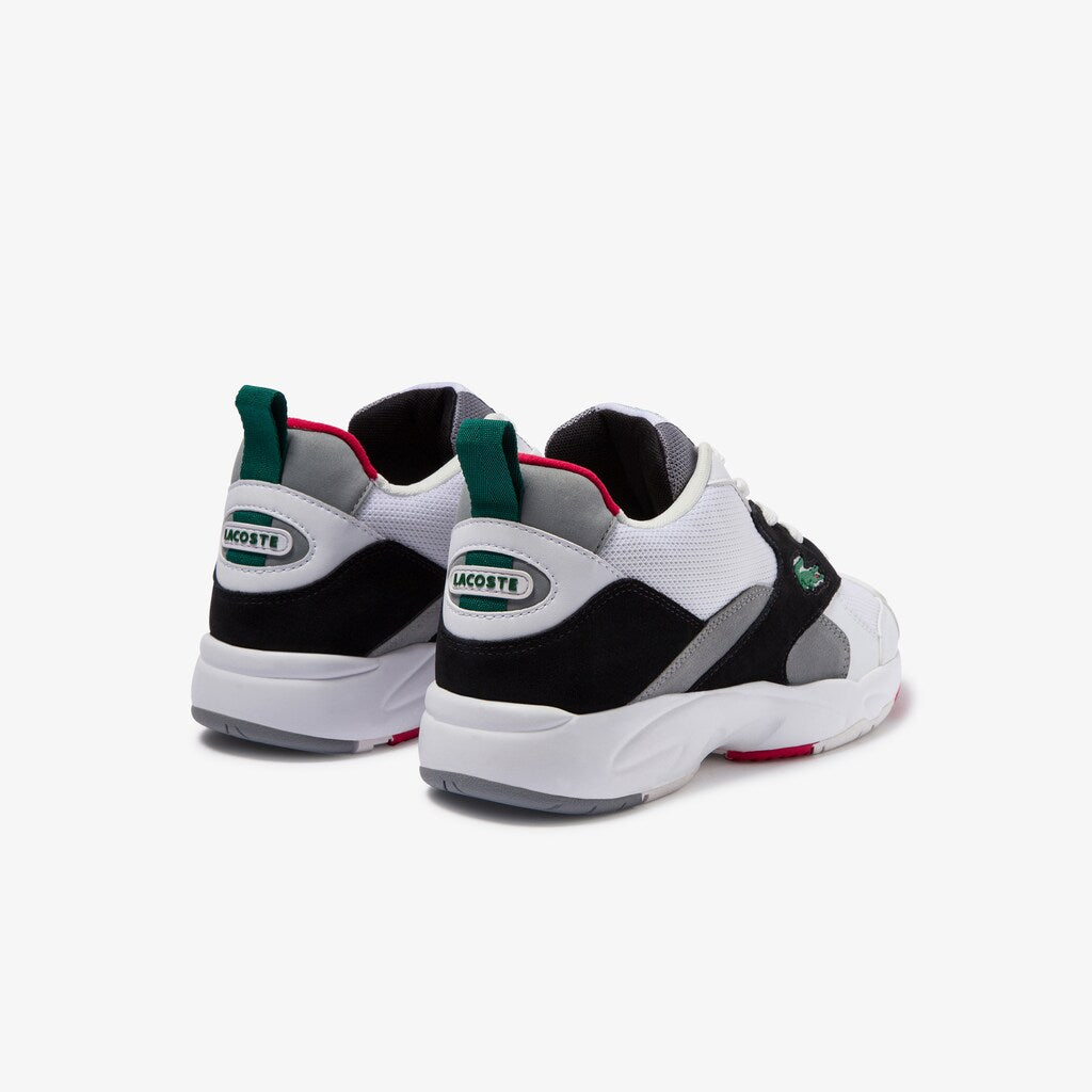 Mens   Storm 96 Textile and Synthetic Sneakers | Lacoste White/Black • 147