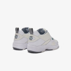 Mens   Storm 96 Leather and Textile Sneakers | Lacoste Wht/Off Wht • 65T