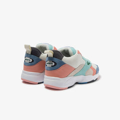 Mens   Storm 96 Mesh and Suede Sneakers | Lacoste Off Wht/Blu • 2Q9