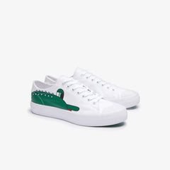 Mens Lacoste x Jeremyville   Gripshot Canvas Trainers | Lacoste Wht/Green • 082