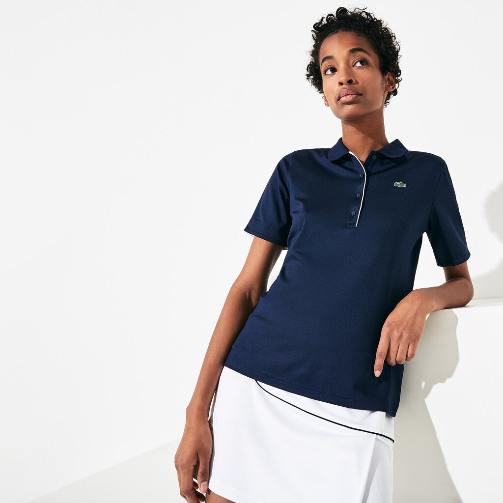 Womens Wo  SPORT Ultra Dry Performance Polo | Lacoste Navy Blue / White • 525