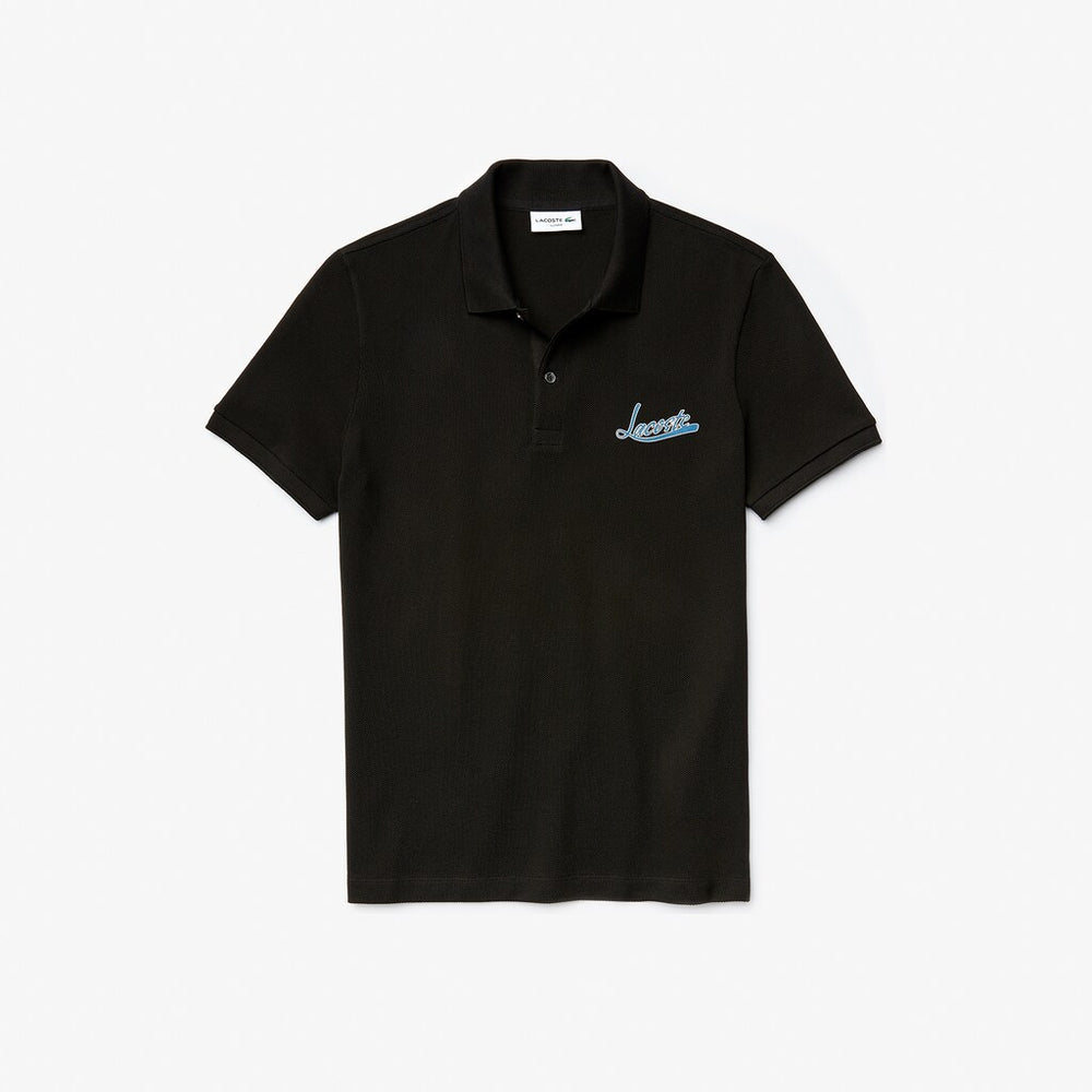 Mens   Signature Cotton Polo | Lacoste Black • 031