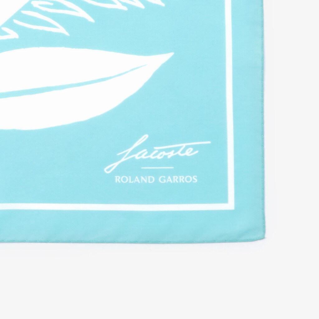 Mens   SPORT Roland Garros Edition Print Cotton Bandana | Lacoste Turquoise / White • Ehj