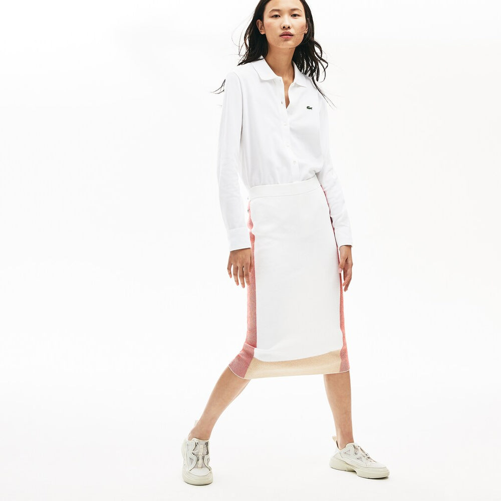Womens Wo  Soft Cotton Oxford Style Polo Shirt | Lacoste White • 001