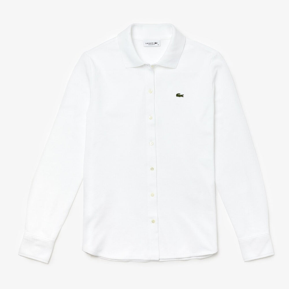 Womens Wo  Soft Cotton Oxford Style Polo Shirt | Lacoste White • 001