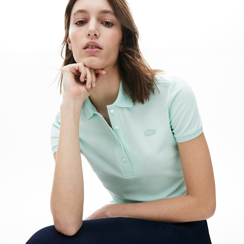 Womens Wo  Stretch Cotton Piqué Polo | Lacoste Turquoise • Wxh