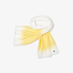 Mens   Made In France Organic Cotton Ombré Scarf | Lacoste White / Yellow • Rmv