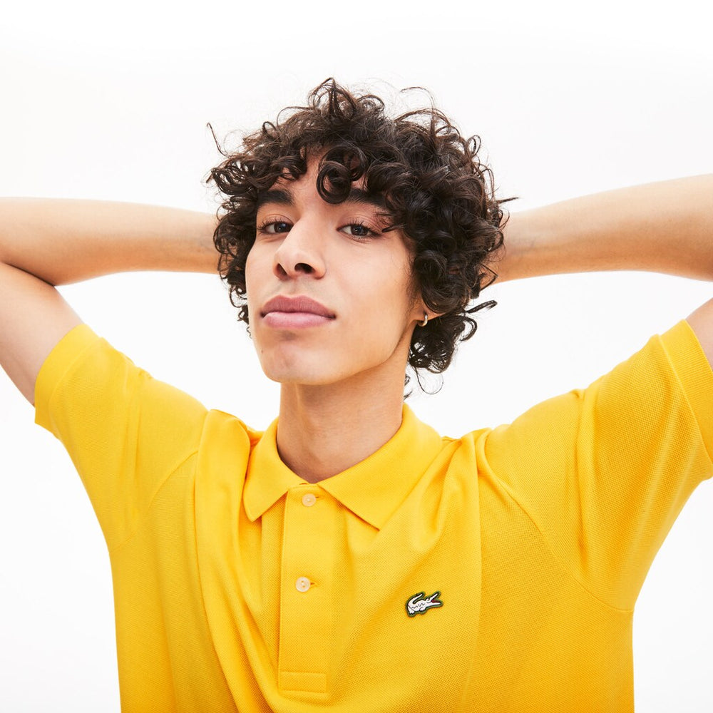Mens   LIVE Relaxed-Fit Cotton Piqué Polo Shirt | Lacoste Yellow • Z0A