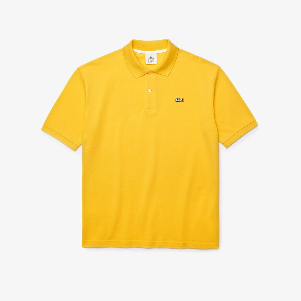 Mens   LIVE Relaxed-Fit Cotton Piqué Polo Shirt | Lacoste Yellow • Z0A