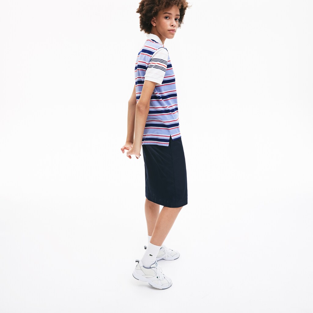 Womens Wo  Classic Fit Striped Cotton Polo Shirt | Lacoste Purple / Navy Blue / White / Red / Light Pink • R4K