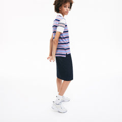 Womens Wo  Classic Fit Striped Cotton Polo Shirt | Lacoste Purple / Navy Blue / White / Red / Light Pink • R4K