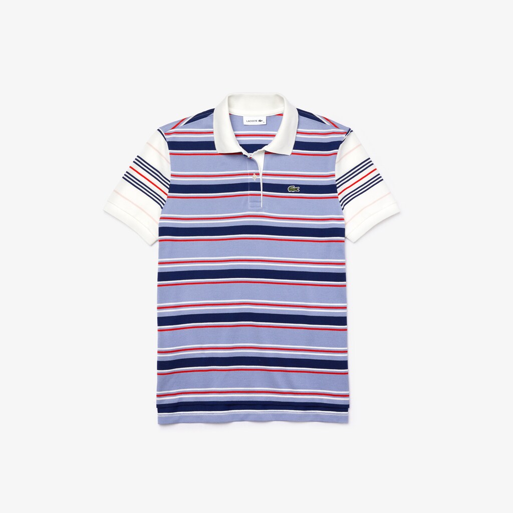 Womens Wo  Classic Fit Striped Cotton Polo Shirt | Lacoste Purple / Navy Blue / White / Red / Light Pink • R4K