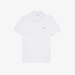 Mens   Slim Fit Multicolor Badge Polo | Lacoste White • 70V