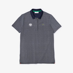 Womens Wo  SPORT Roland Garros Printed Cotton Polo Shirt | Lacoste Navy Blue / White / Green • Mn3