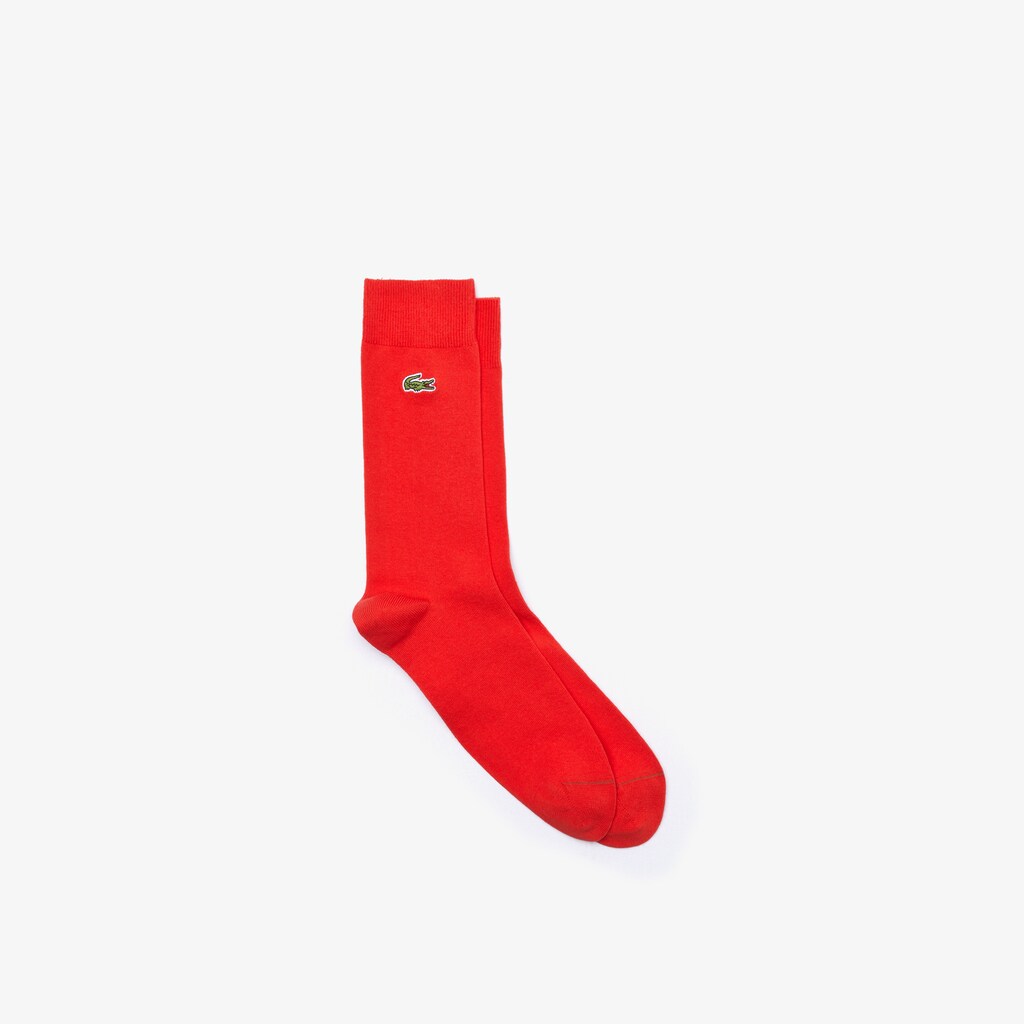 Mens   Embroidered Crocodile Cotton Blend Socks | Lacoste Red • S5H
