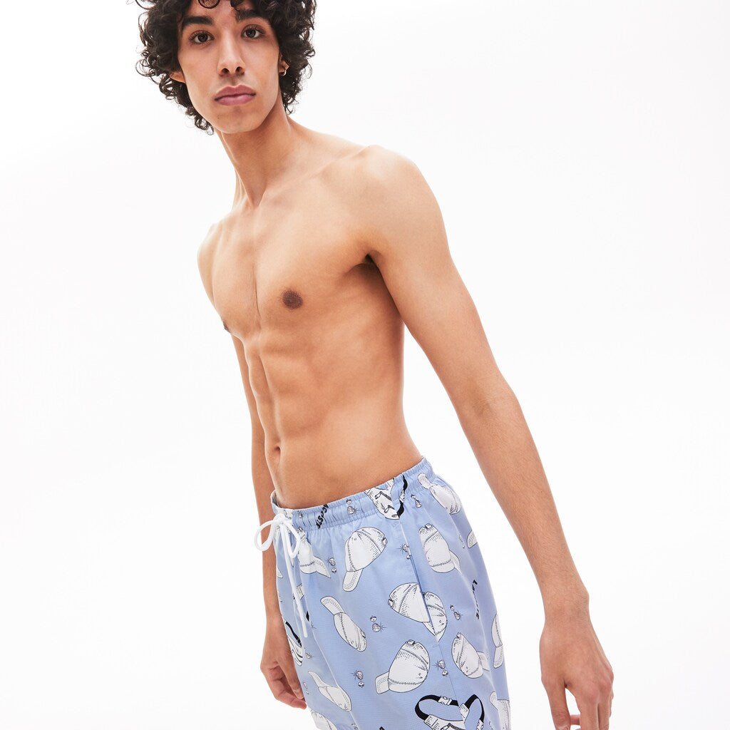 Mens   LIVE Urban Design Swim Shorts | Lacoste Purple / White • Wg7