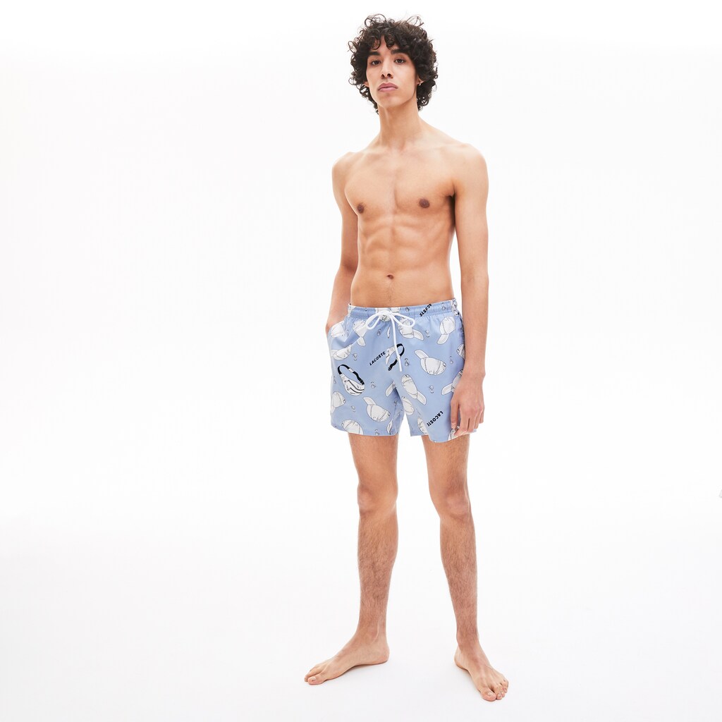 Mens   LIVE Urban Design Swim Shorts | Lacoste Purple / White • Wg7