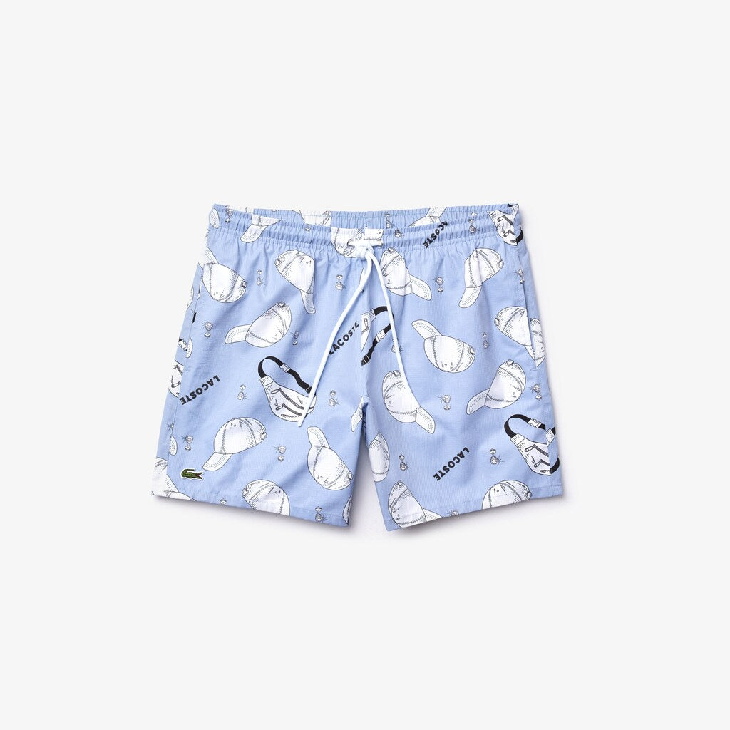 Mens   LIVE Urban Design Swim Shorts | Lacoste Purple / White • Wg7