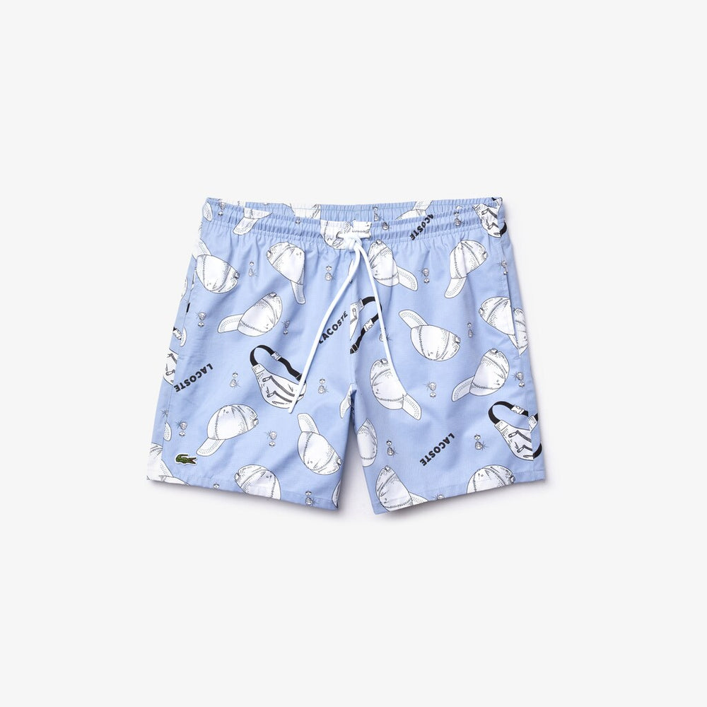 Mens   LIVE Urban Design Swim Shorts | Lacoste Purple / White • Wg7
