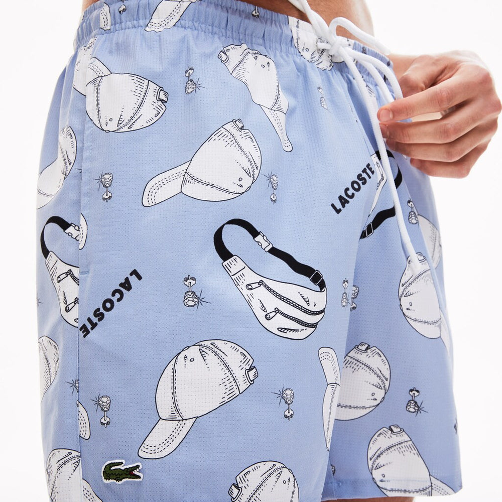 Mens   LIVE Urban Design Swim Shorts | Lacoste Purple / White • Wg7