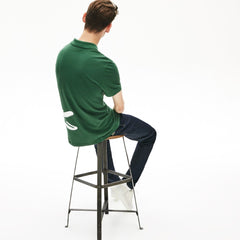 Mens   Oversized Crocodile Print Polo Shirt | Lacoste Green • 132