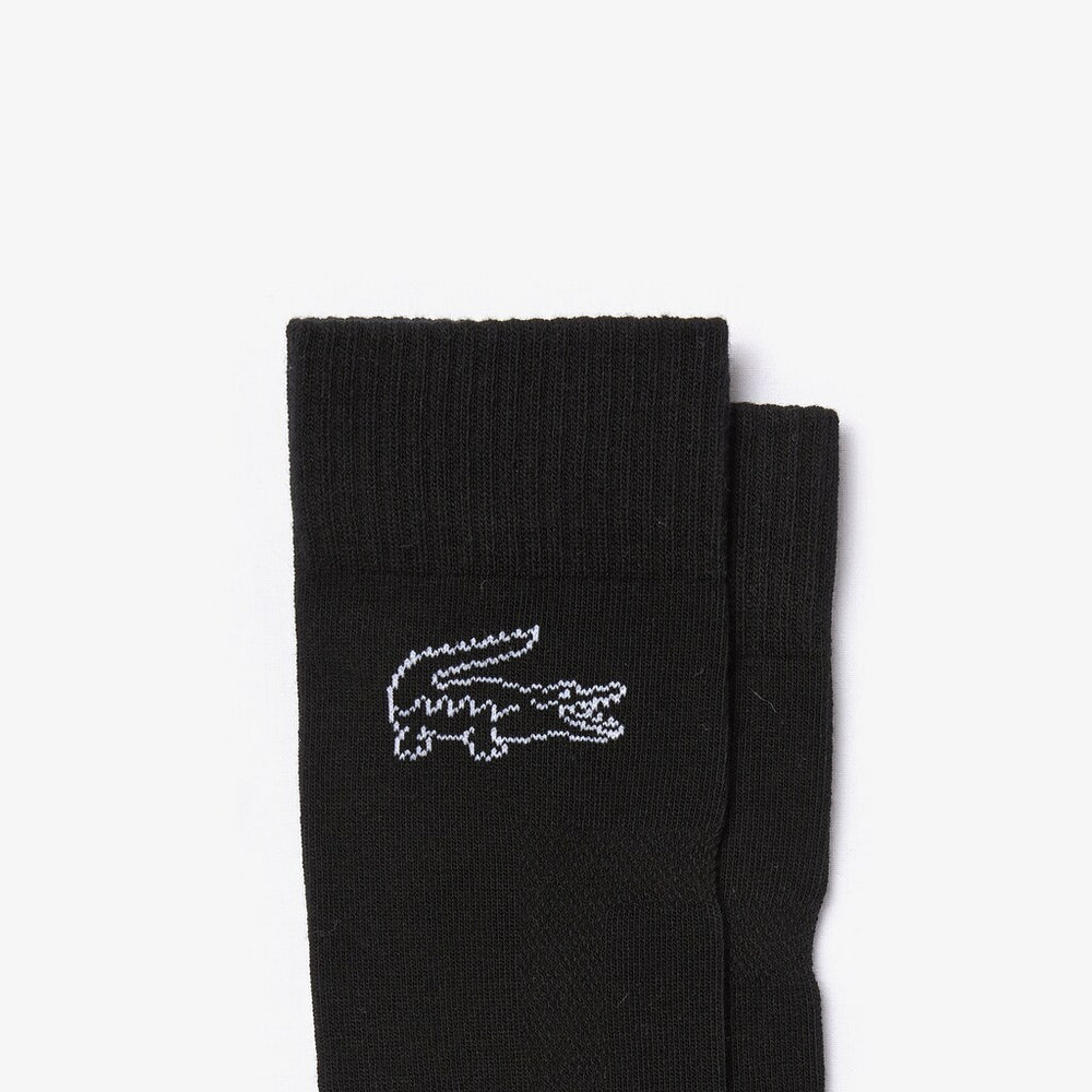 Mens   Cotton Blend Sock 2-Pack | Lacoste Grey Chine / Black / White / Green • Mda