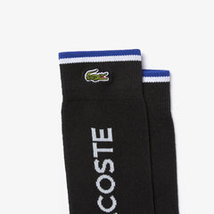 Mens   SPORT Colorblock Cotton Blend Tennis Socks | Lacoste Black / Blue / White / Grey • Ns8