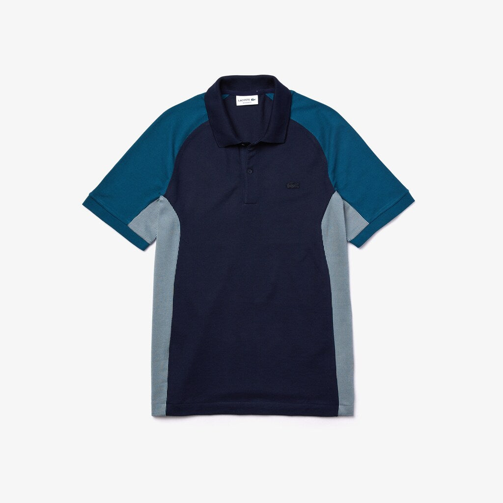 Mens   Colorblock Piqué Polo Shirt | Lacoste Navy Blue / Grey / Navy Blue • Ssf