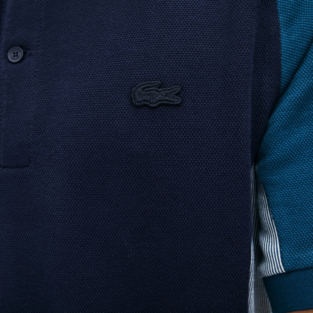 Mens   Colorblock Piqué Polo Shirt | Lacoste Navy Blue / Grey / Navy Blue • Ssf