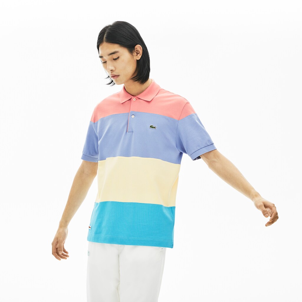 Mens   Fresh And Light Cotton Piqué Classic Fit Polo Shirt | Lacoste Turquoise / Yellow / Purple / Pink • Xh9