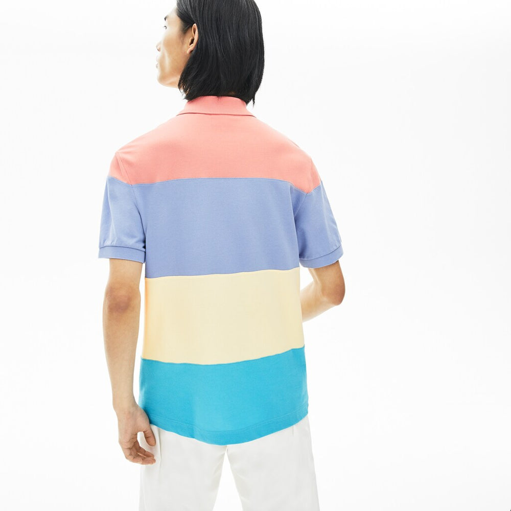 Mens   Fresh And Light Cotton Piqué Classic Fit Polo Shirt | Lacoste Turquoise / Yellow / Purple / Pink • Xh9