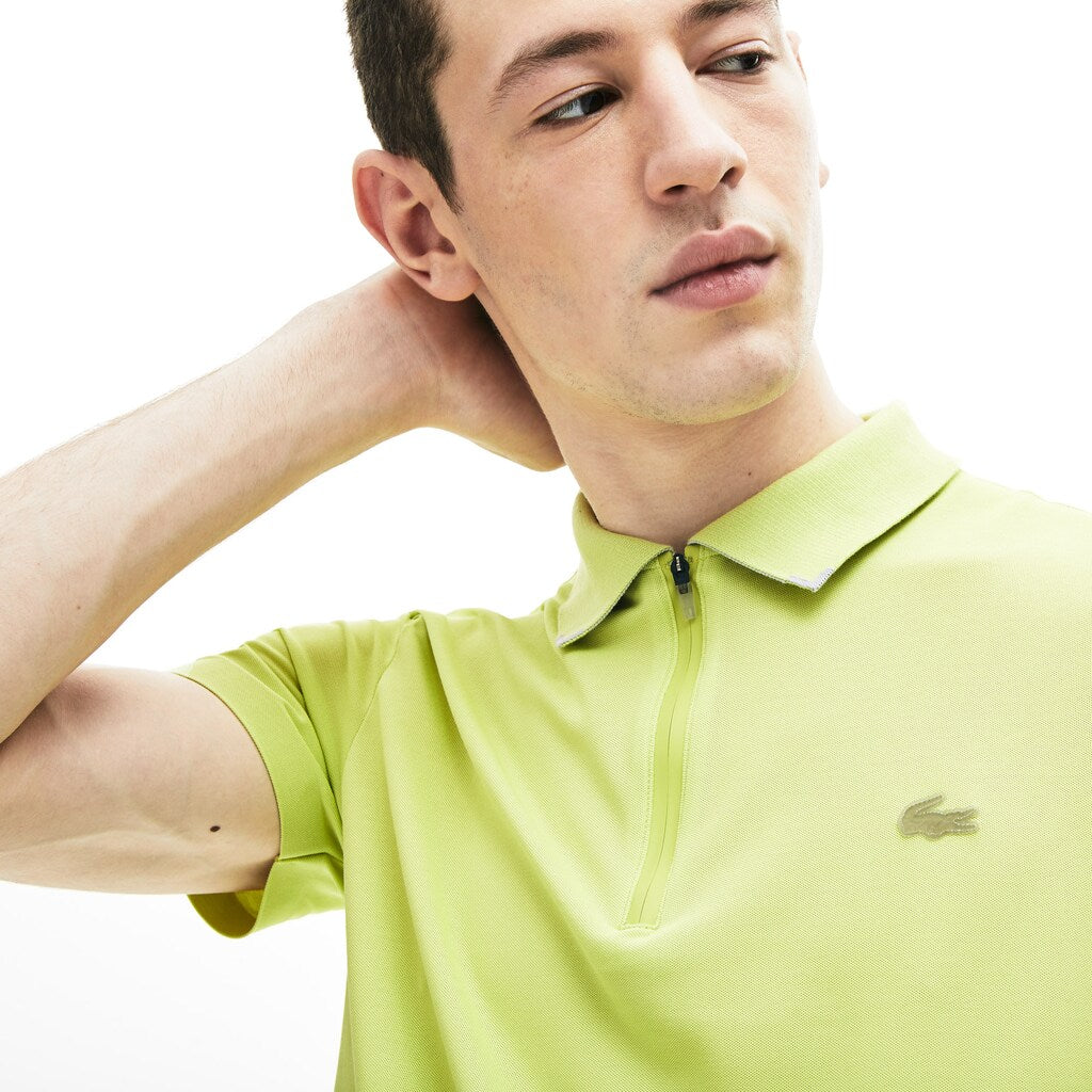 Mens   Motion Ultra-Lightweight Cotton Polo | Lacoste Flashy Yellow / Grey • Tr7
