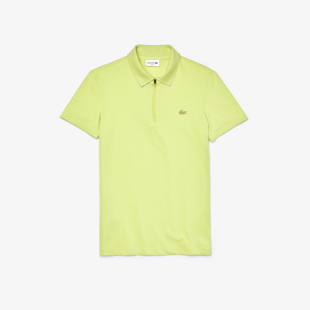Mens   Motion Ultra-Lightweight Cotton Polo | Lacoste Flashy Yellow / Grey • Tr7