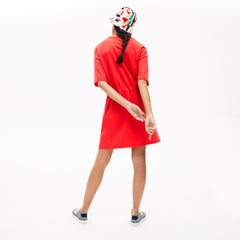 Womens Wo  Signature Cotton Fleece T-shirt Dress | Lacoste Red • 4By