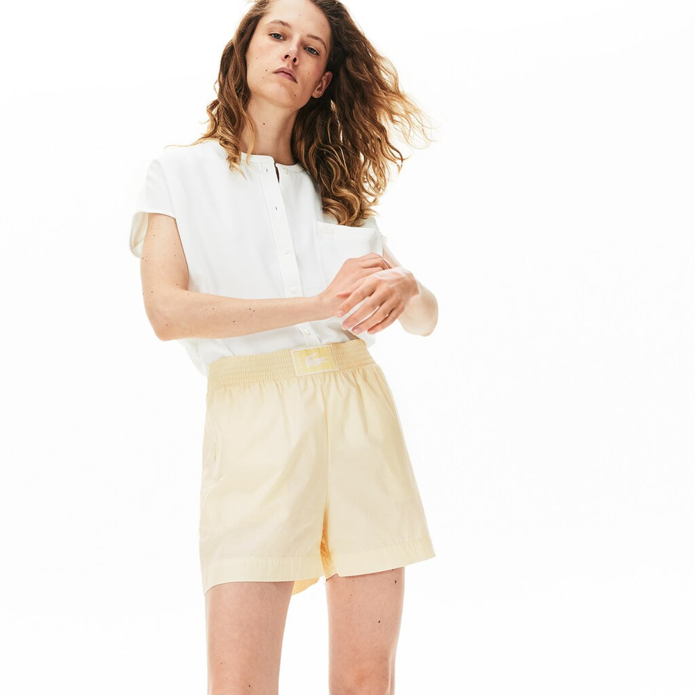 Womens Wo  Light Cotton Poplin Shorts | Lacoste Yellow • Yzj