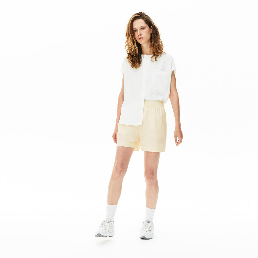 Womens Wo  Light Cotton Poplin Shorts | Lacoste Yellow • Yzj