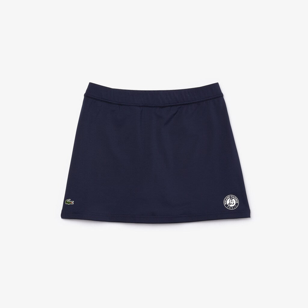 Womens Wo  SPORT Roland Garros Stretch Miniskirt | Lacoste Navy Blue / White • 525
