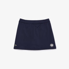 Womens Wo  SPORT Roland Garros Stretch Miniskirt | Lacoste Navy Blue / White • 525