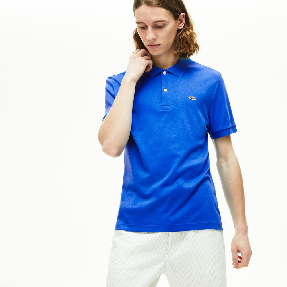 Mens   Regular Fit Lightweight Cotton Polo | Lacoste Blue • L61