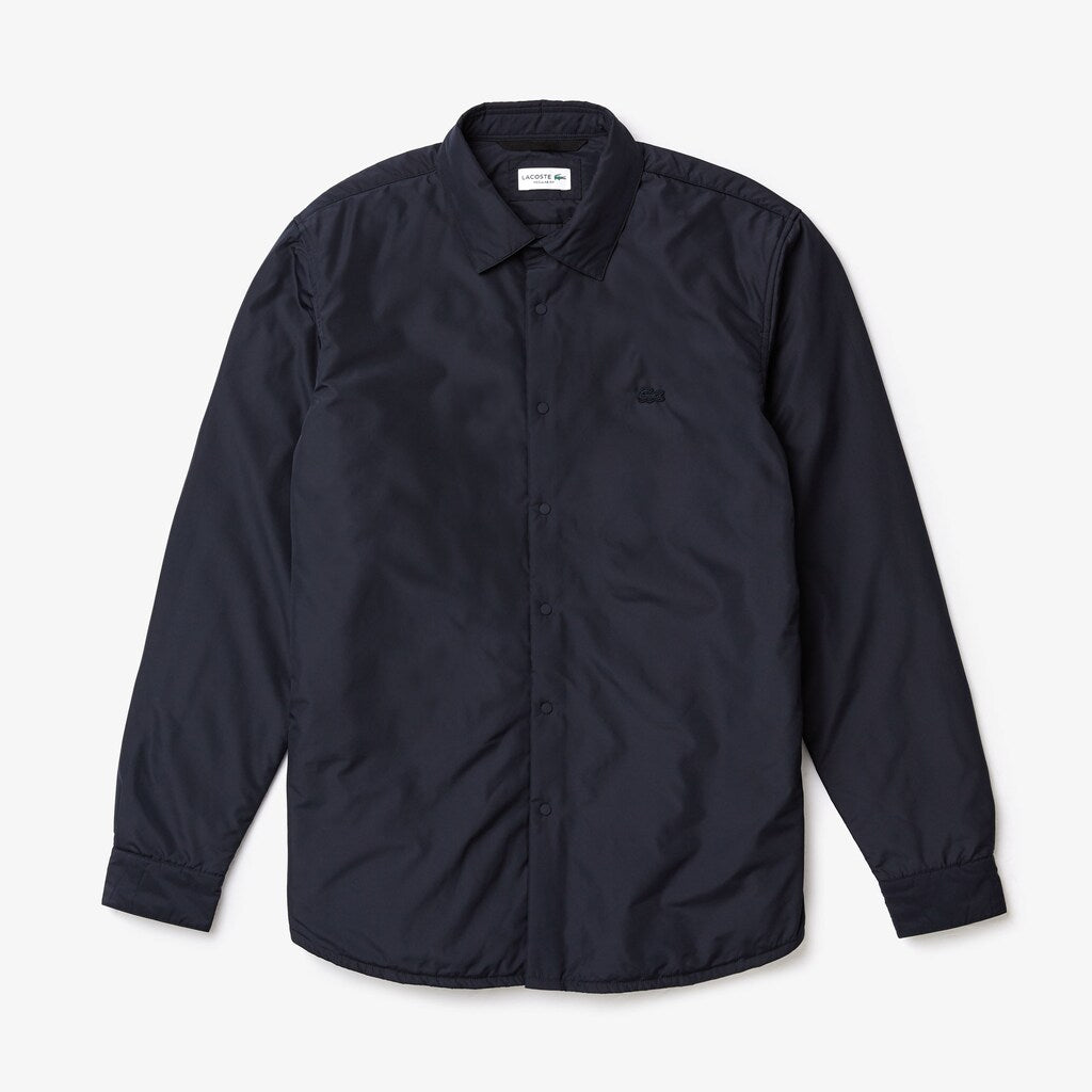 Mens   Padded Solid Overshirt | Lacoste Navy Blue • Mxq