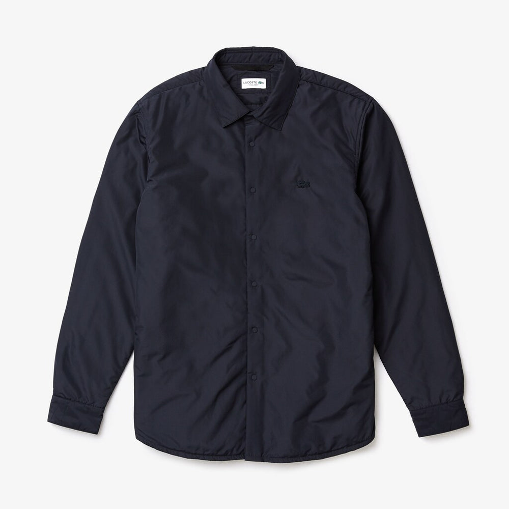 Mens   Padded Solid Overshirt | Lacoste Navy Blue • Mxq