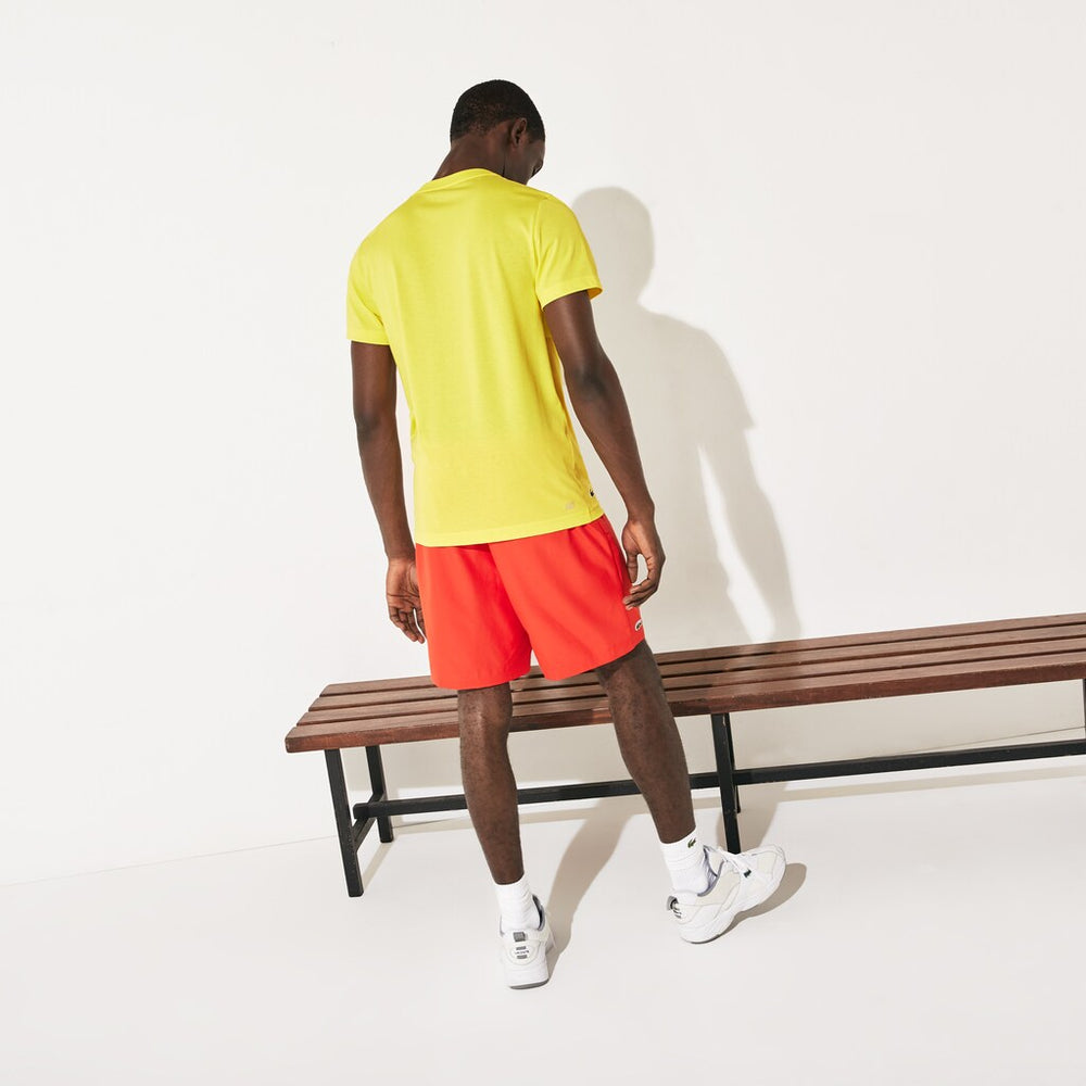 Mens   SPORT Ultra-Dry Graphic Tee | Lacoste Yellow / Turquoise • Xwp