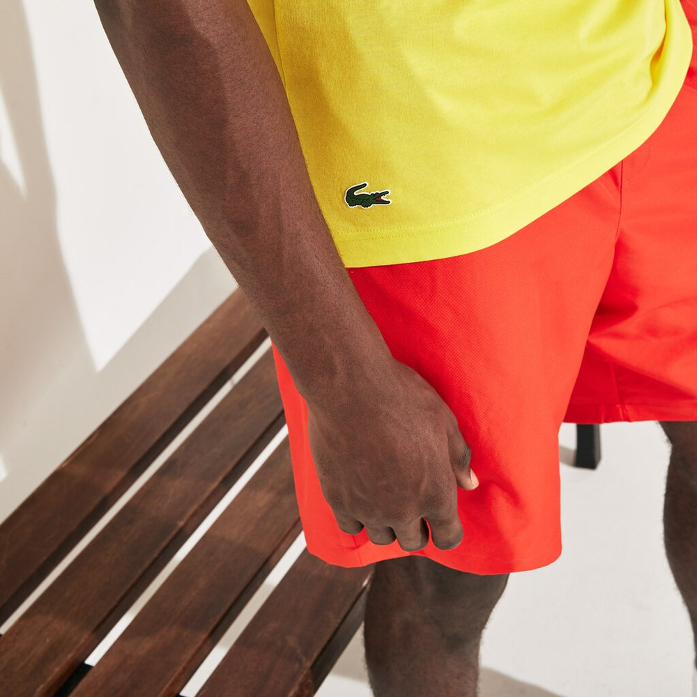 Mens   SPORT Ultra-Dry Graphic Tee | Lacoste Yellow / Turquoise • Xwp