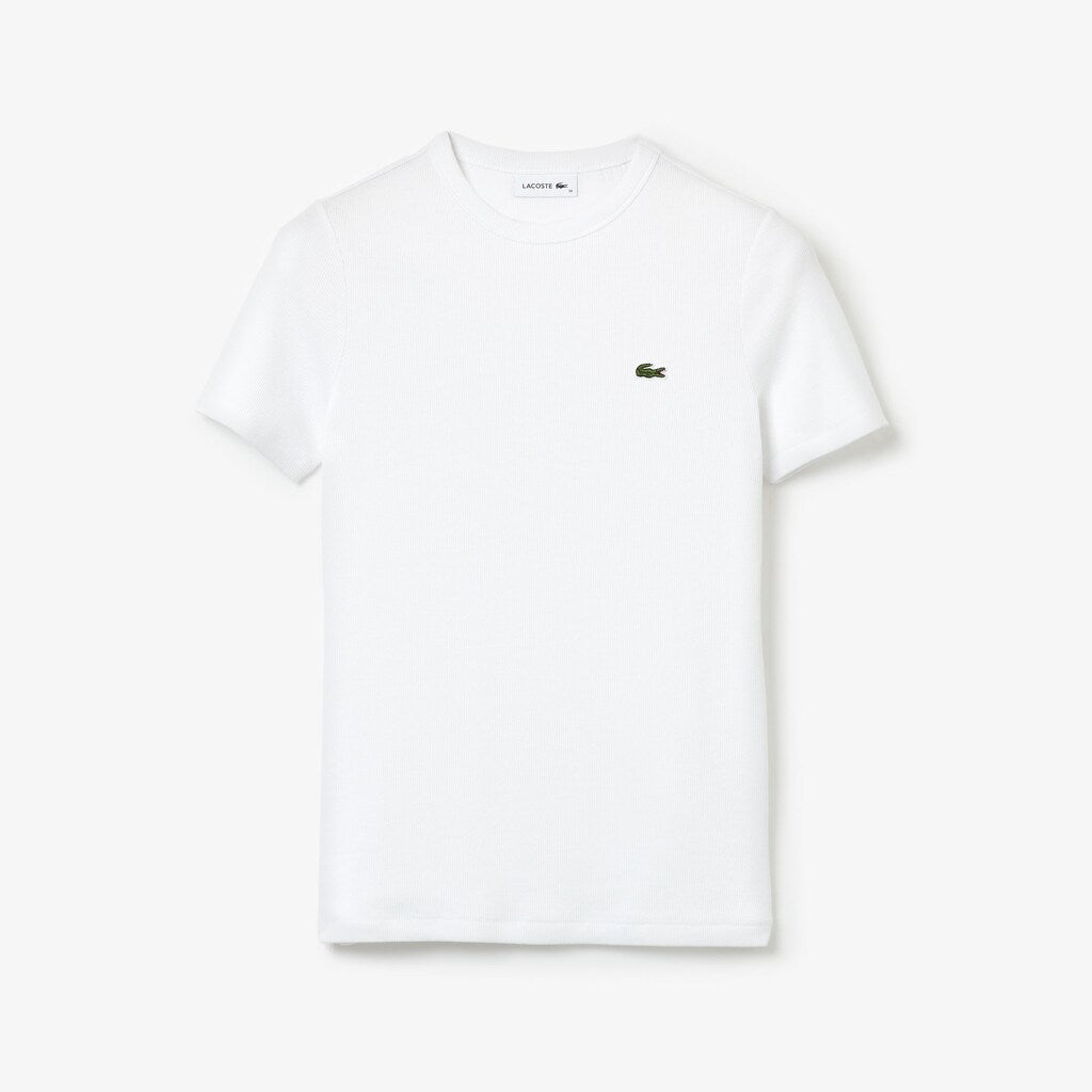 Womens Wo  Soft Cotton Crewneck T-Shirt | Lacoste White • 001