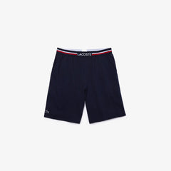 Mens   Striped-Waist Long Boxer Briefs | Lacoste Navy Blue • 166